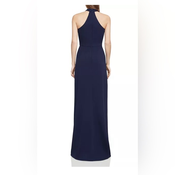 BCBGMAXAZRIA Dark Navy Elias Collar Detail Gown (NWT) - Picture 2 of 8